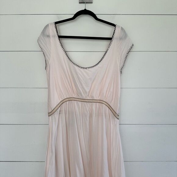 Chasing Unicorns Women’s Small Rare Pink Boho Prairie Cottagecore Tassel Dress - Picture 1 of 9